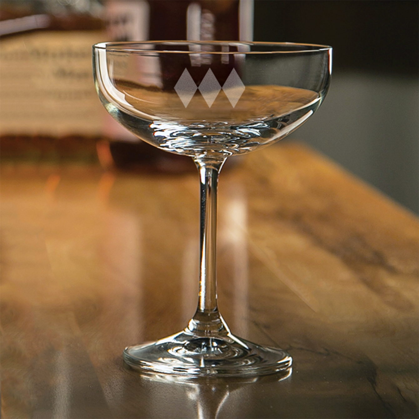 3 Diamond Coupe Glass